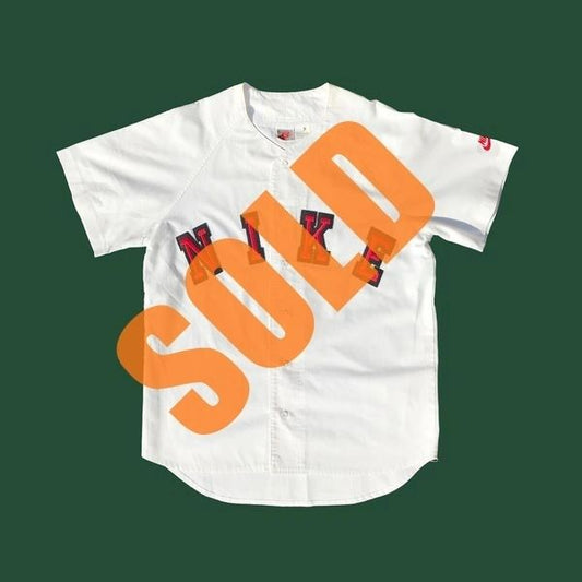 Nike Gray Tag Authentic 90's Baseball Jersey Size Medium / Large