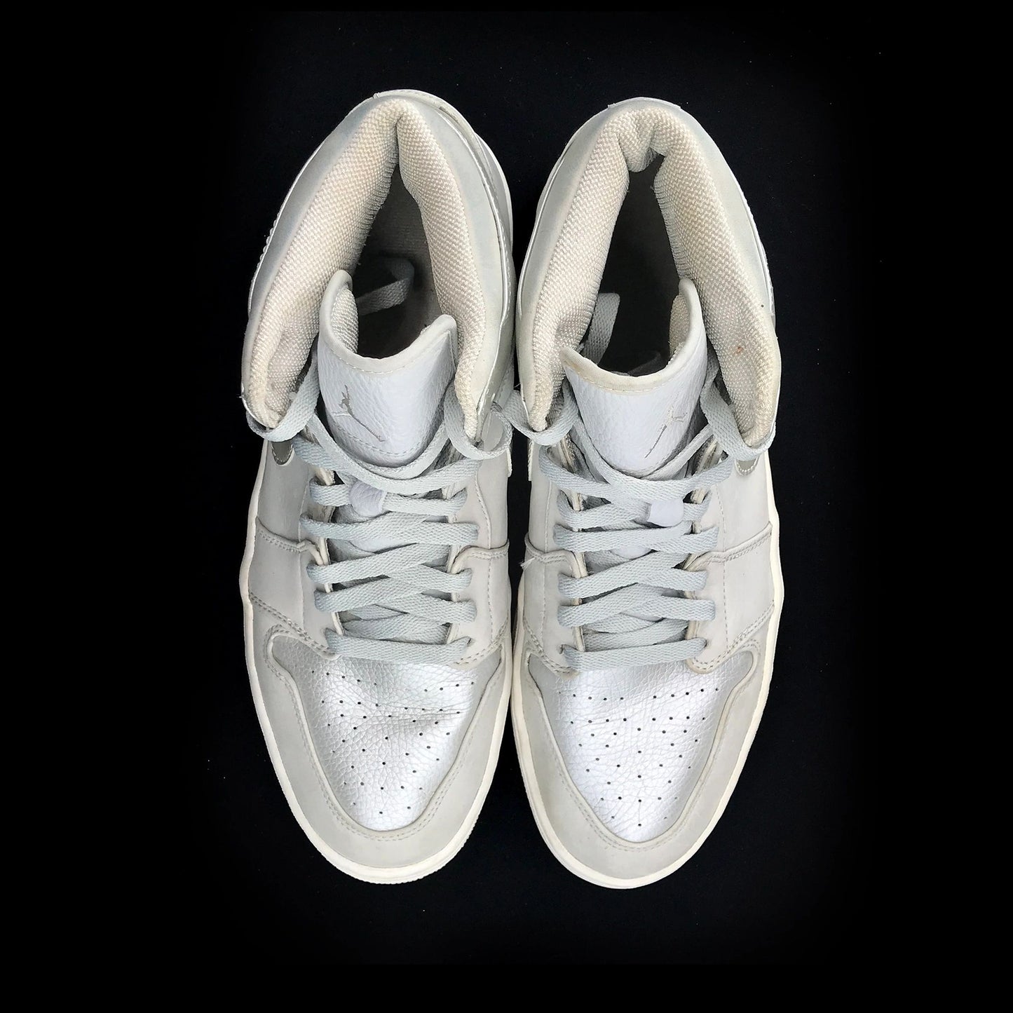 Nike Air Jordan 1 Retro + 2001 Silver 1 of 50K Size 12