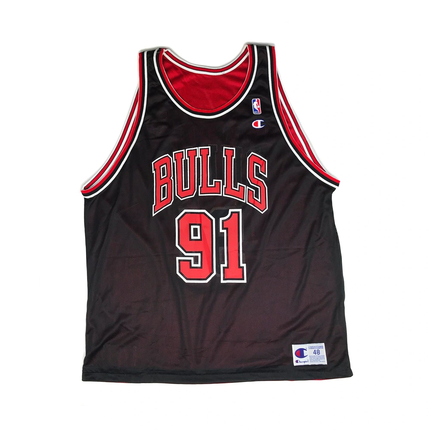 Chicago Bulls Dennis Rodman Champion Reversible Jersey Size 48 XL