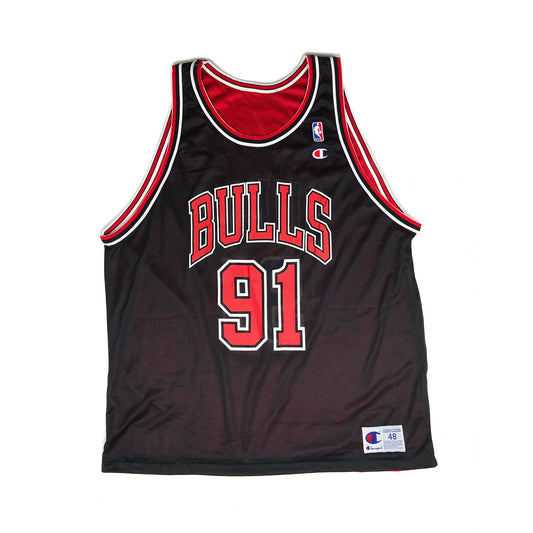 Chicago Bulls Dennis Rodman Champion Reversible Jersey Size 48 XL
