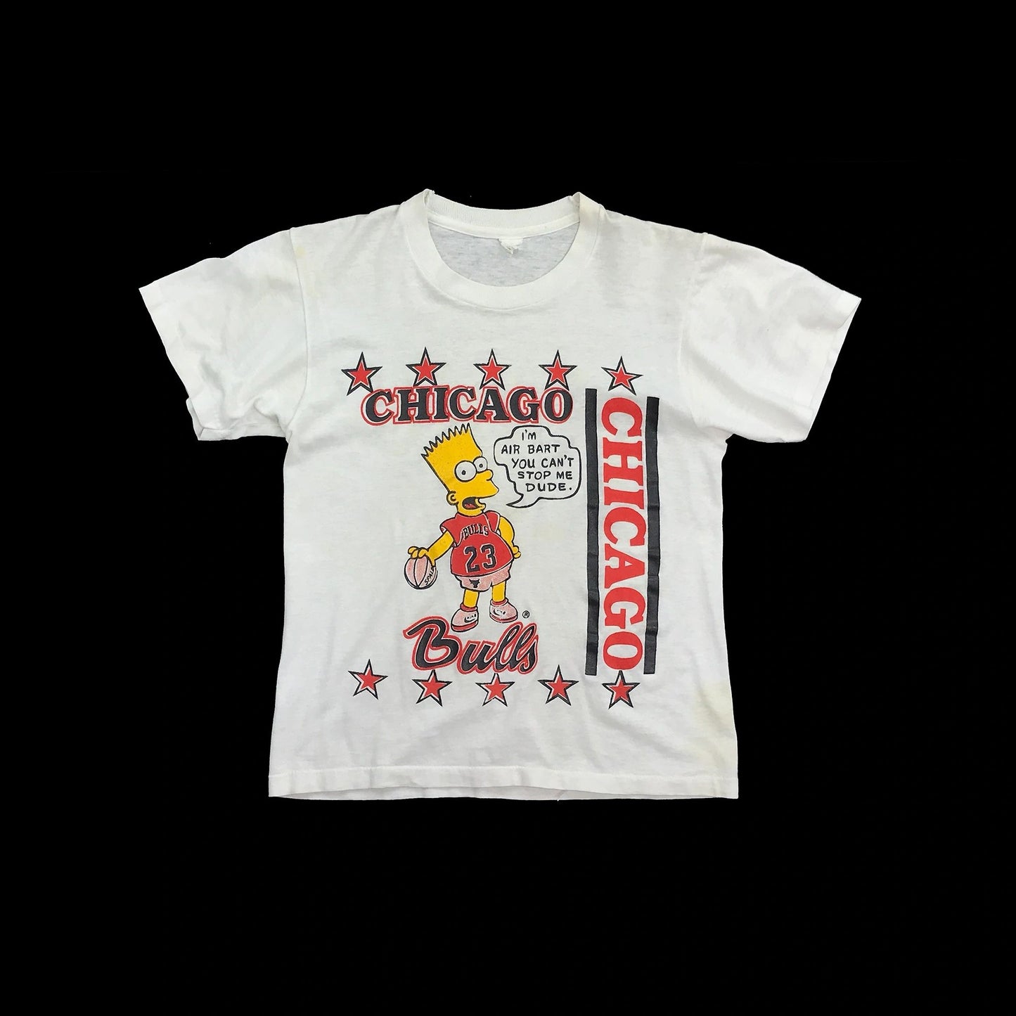 Chicago Bulls Bootleg Bart Simpson Original Thin Youth T-Shirt