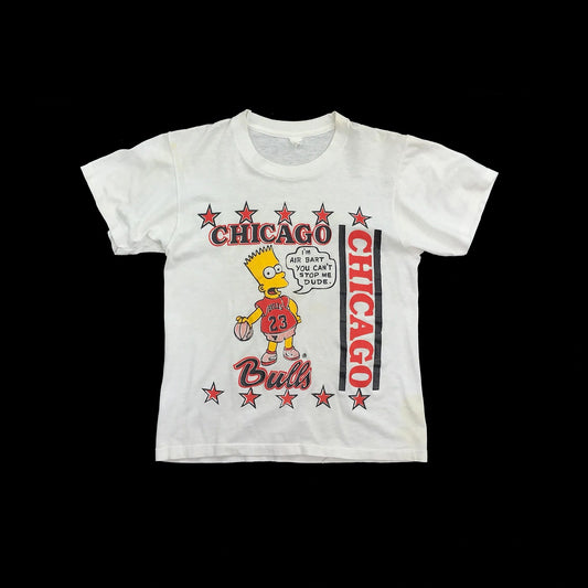 Chicago Bulls Bootleg Bart Simpson Original Thin Youth T-Shirt