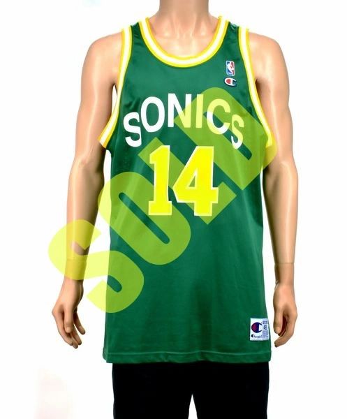 Sam Perkins Seattle Supersonics Champion Jersey Size 48