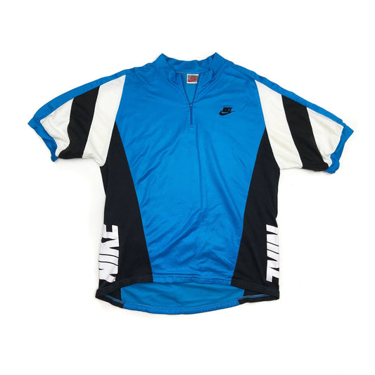 Nike Cycling 90's Gray Tag Color Block lightweight Shirt