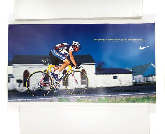 Nike Cycling Lance Armstrong WHAT AM I ON? 2000 Original Poster