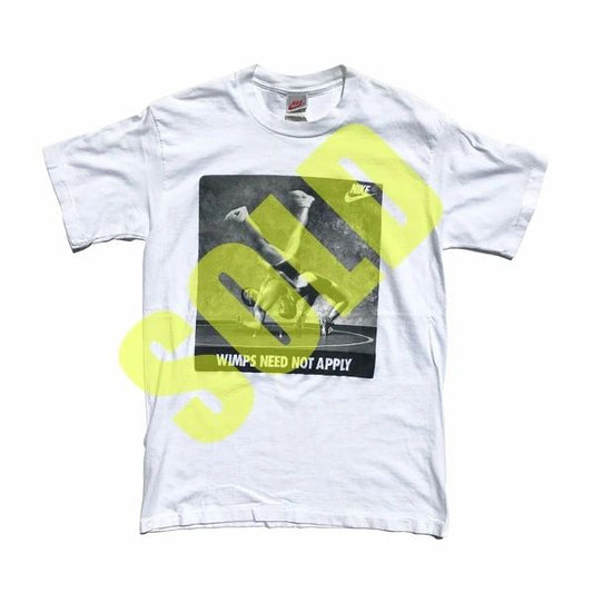 Nike Wrestling "Wimps Need Not Apply" Gray Tag T-Shirt Size Medium