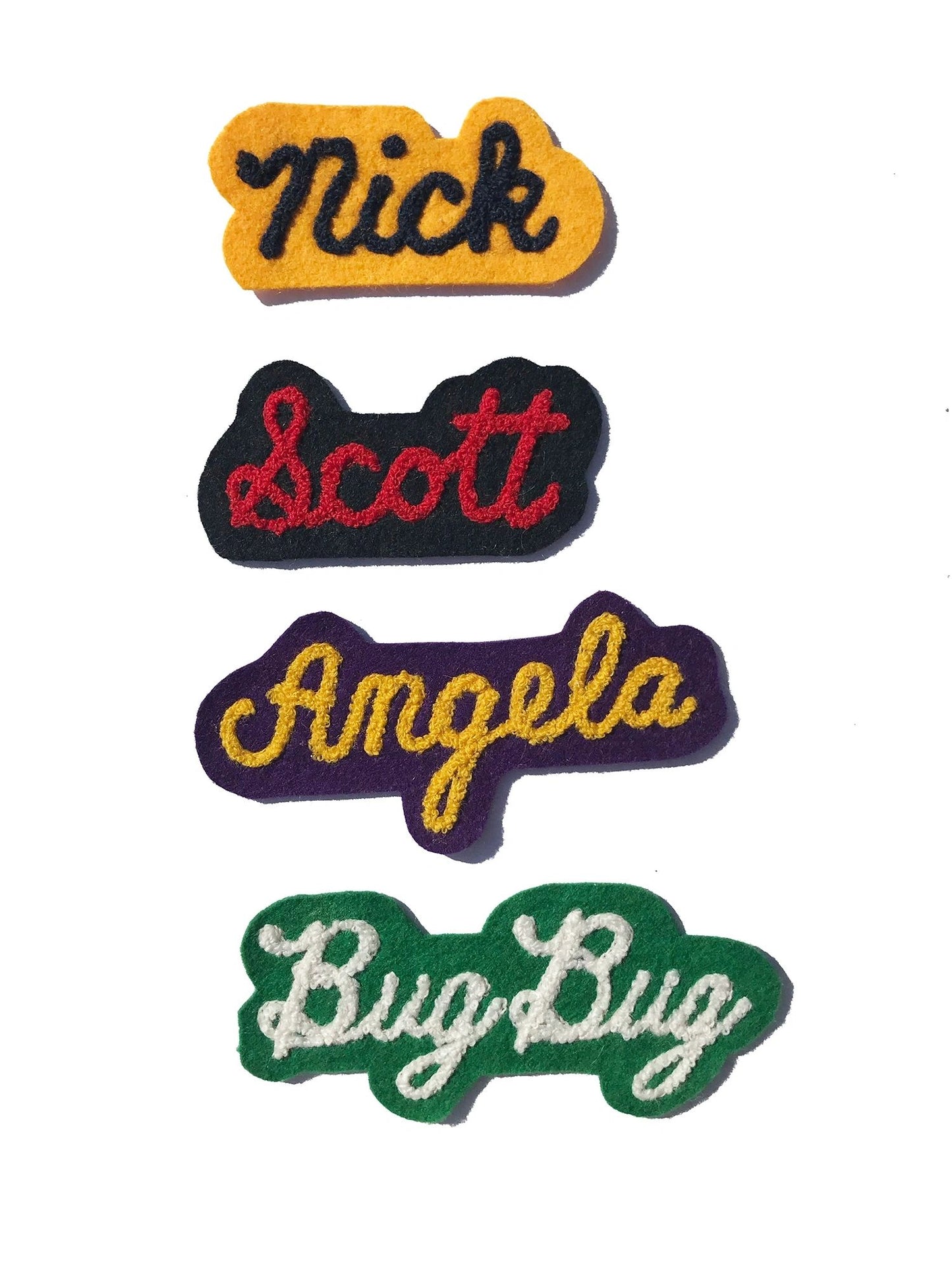 Custom Name or Nickname Wool Patch: Any Words/Colors
