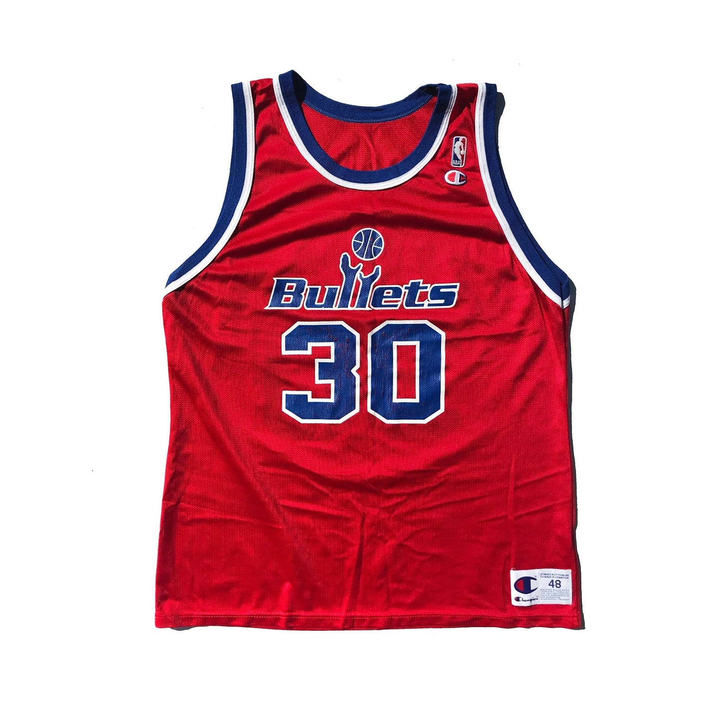 Washington Bullets Rasheed Wallace Champion Jersey Size 48