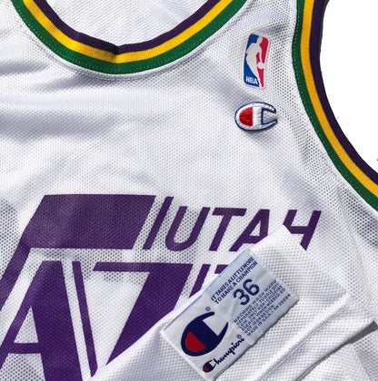 Utah Jazz Karl Malone 90's Champion Home Jersey