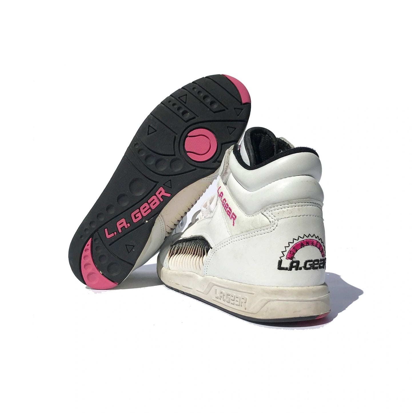 L.A. Gear Original 90's Pink Velcro High Tops Size 9