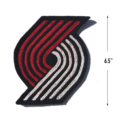 Portland Trailblazers Custom Chainstitched 6.5" Wool Patch
