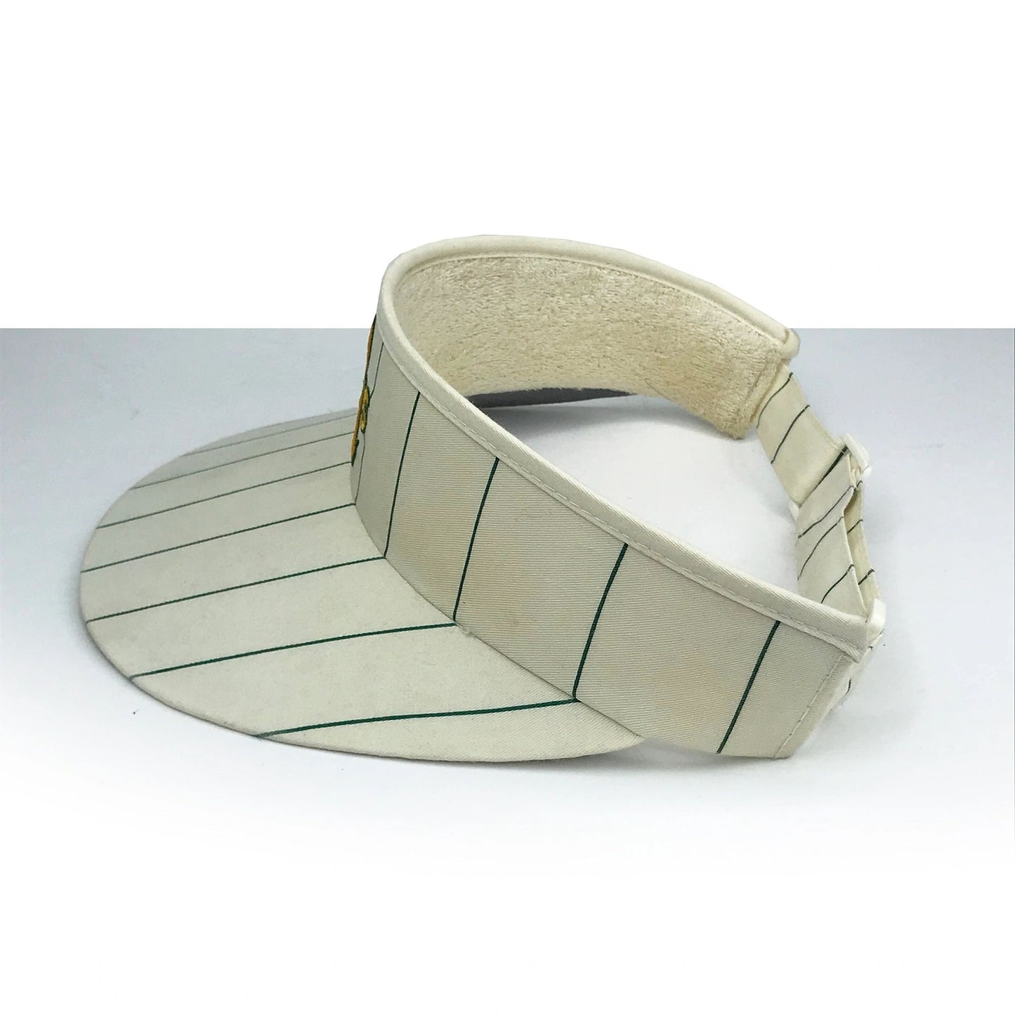 Oakland A's Terry Cloth Lined 1980's Pinstriped Visor / Hat