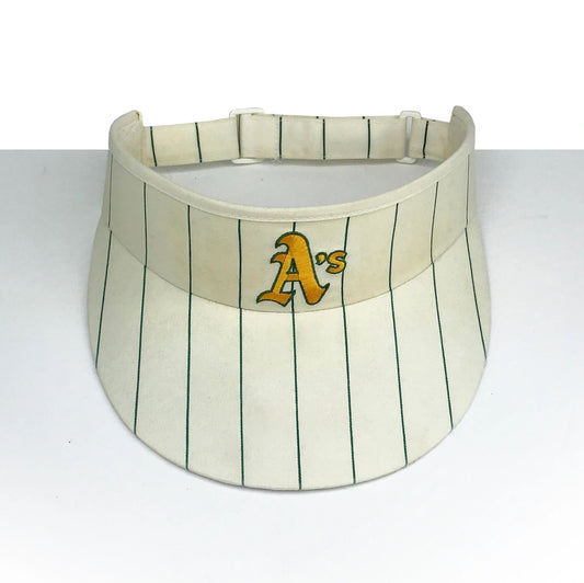 Oakland A's Terry Cloth Lined 1980's Pinstriped Visor / Hat