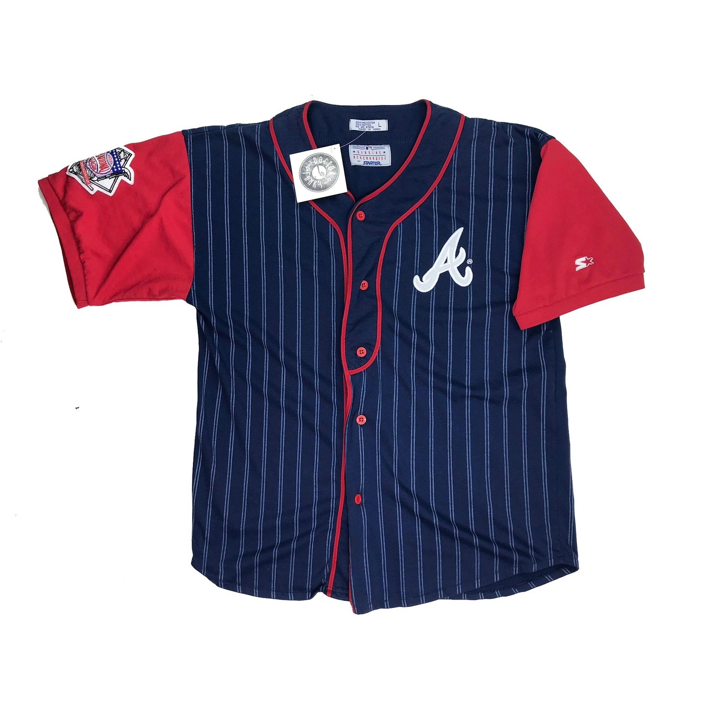 Atlanta Braves Starter Pinstriped Jersey Size Large
