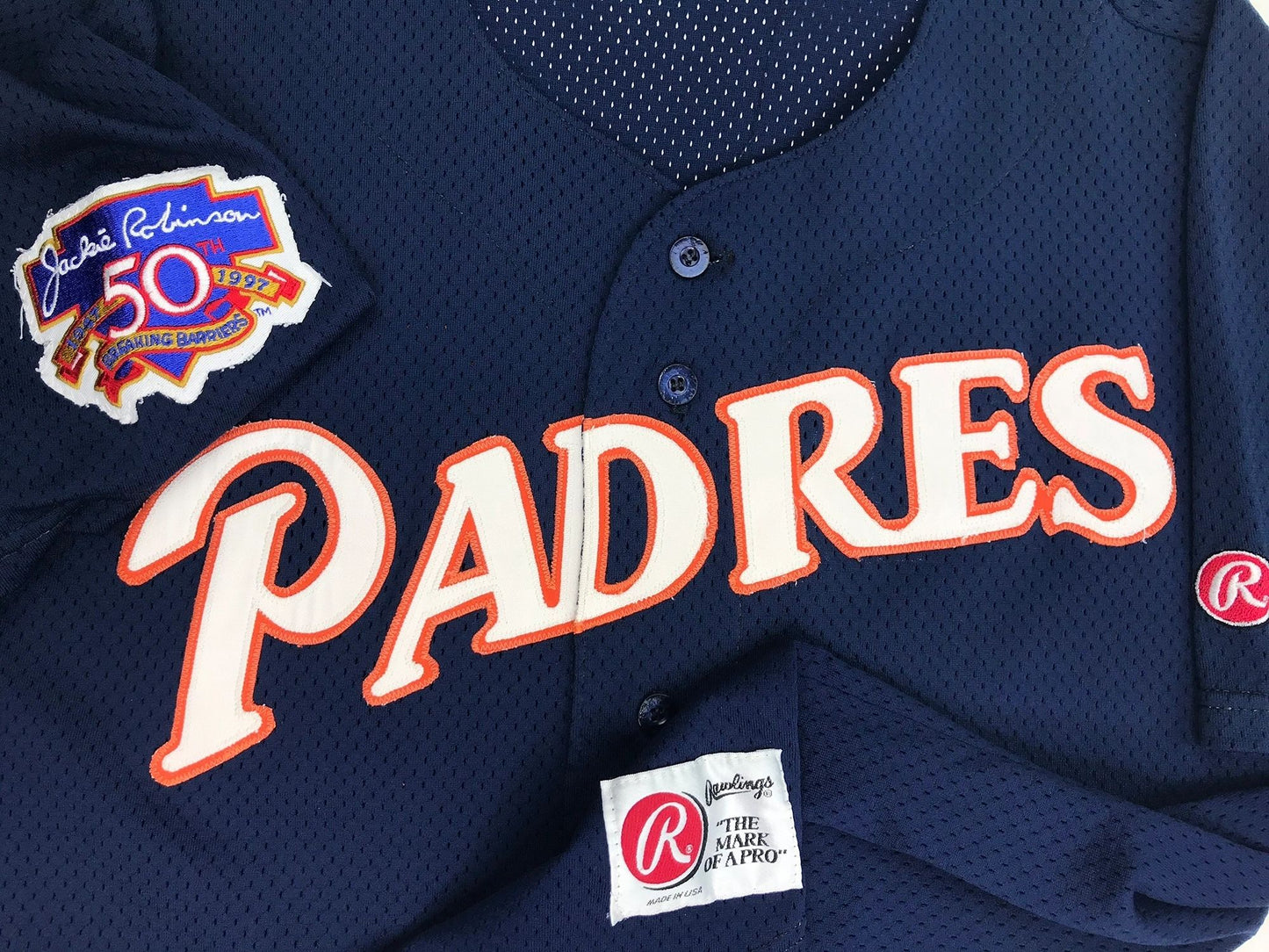 San Diego Padres Rawlings Jersey Jackie Robinson 50th Patch