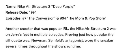 Nike Air Structure 2 Deep Purple Original Shoes Size 11EE Seinfeld