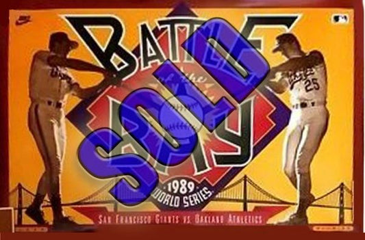 1989 Nike "Battle of the Bay" McGwire/Clark World Series Original Poster NEW