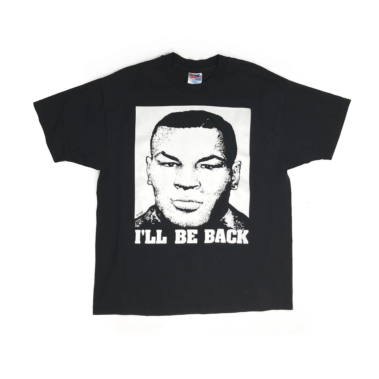 FREE MIKE TYSON "I'll Be Back" Double Sided Print 50/50 Boxing T-Shirt