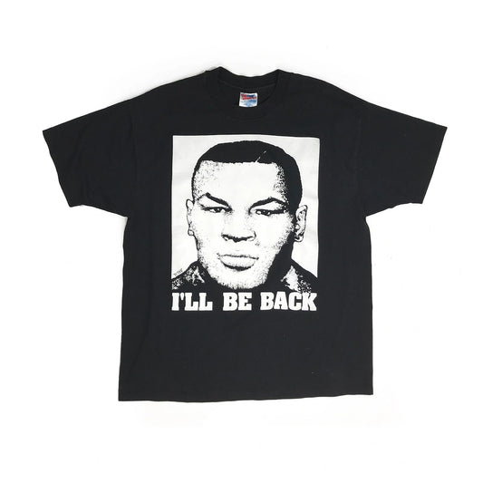 FREE MIKE TYSON "I'll Be Back" Double Sided Print 50/50 Boxing T-Shirt