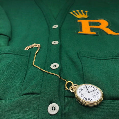 1/1 Rolex Custom Letterman Heavyweight 90's Cardigan Sweater