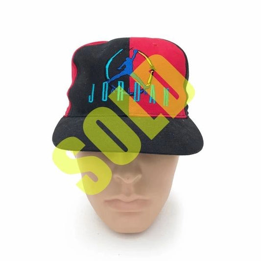 Nike Air Jordan 8 VIII OG 1993 Pinwheel Snapback Hat Aqua / Red Youth