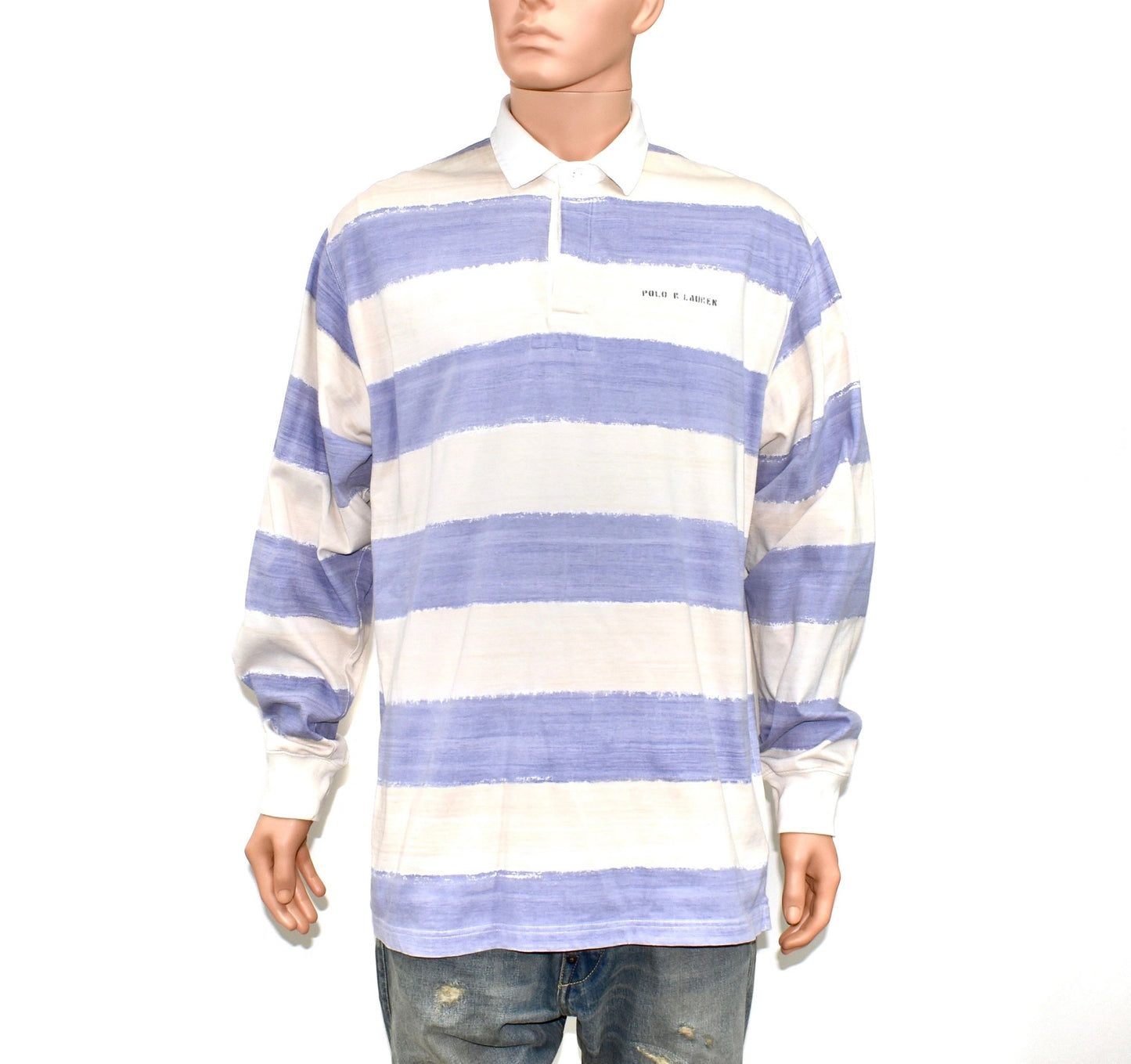 Polo Ralph Lauren Striped Stenciled Rugby Shirt