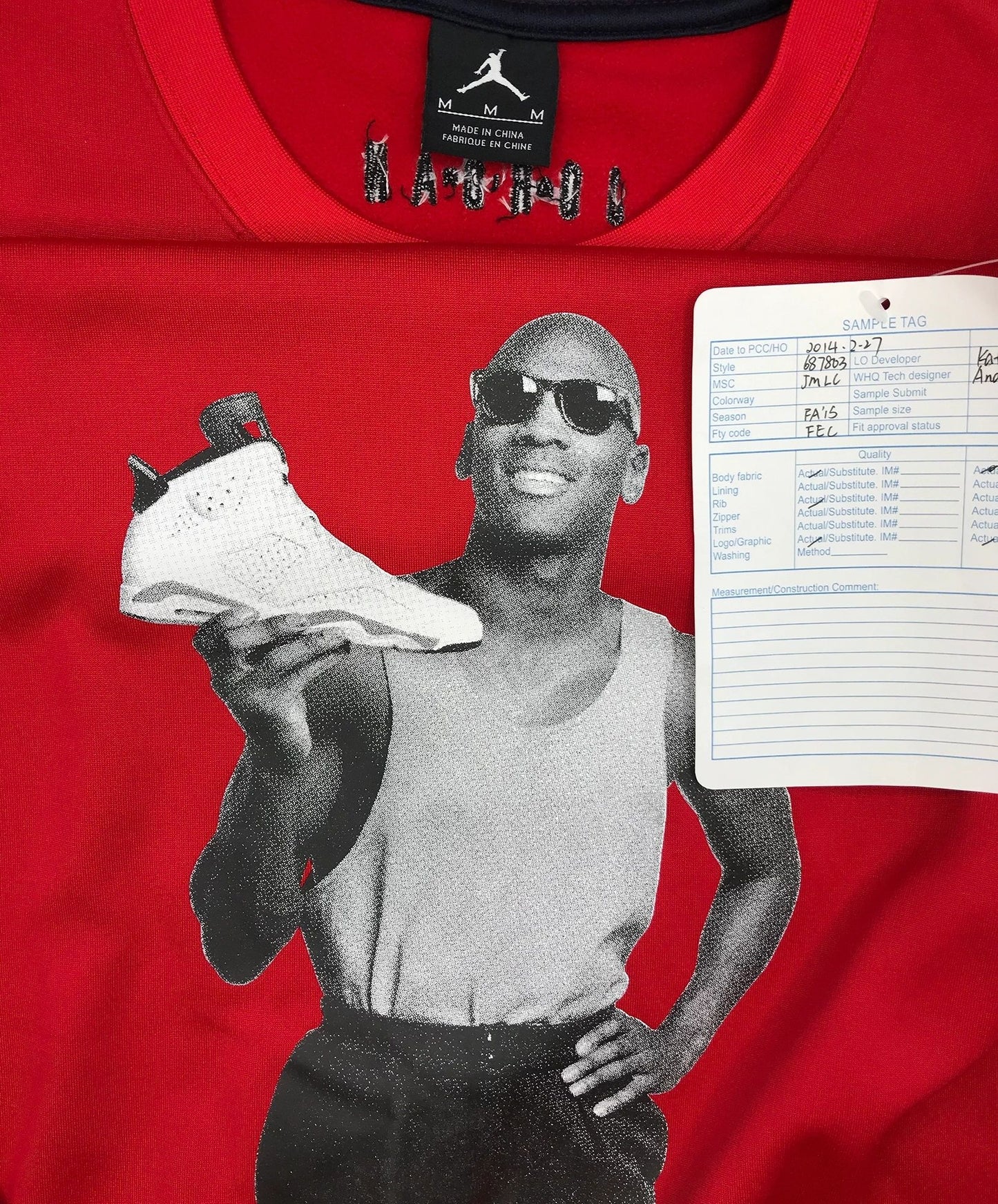 Nike Air Jordan 6 VI SAMPLE Michael Jordan Crew Sweatshirt
