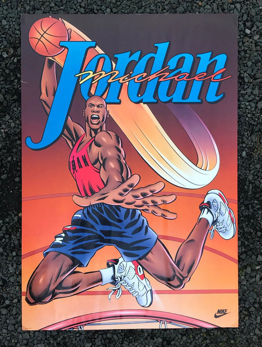 Nike Air Jordan 6 VI 1991 Original "Super Michael" Cartoon Poster