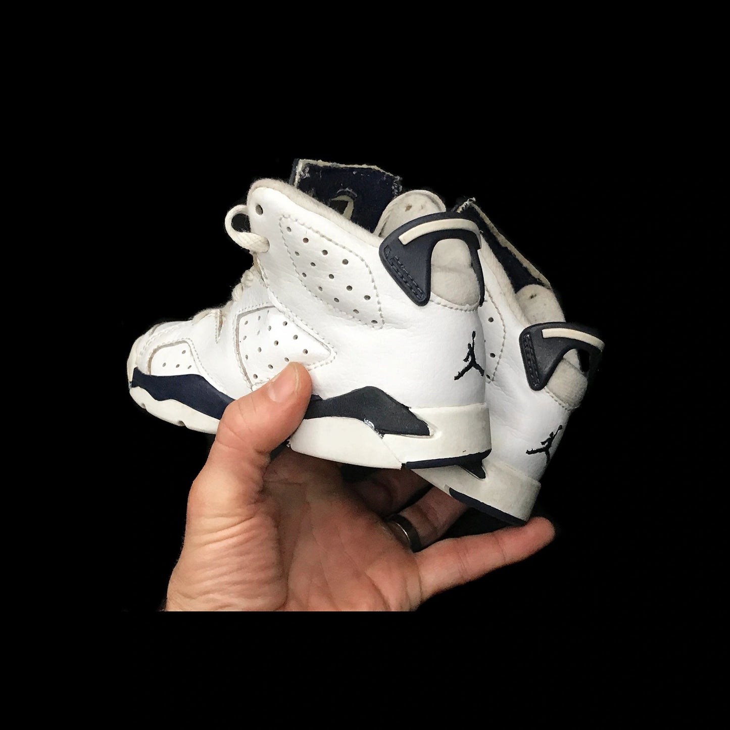 Nike Air Jordan 6 VI 1991 White / Midnight Navy Baby Toddler Shoes