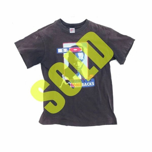 Nike Bo Jackson Gray Tag Knows Comebacks Faded T-Shirt