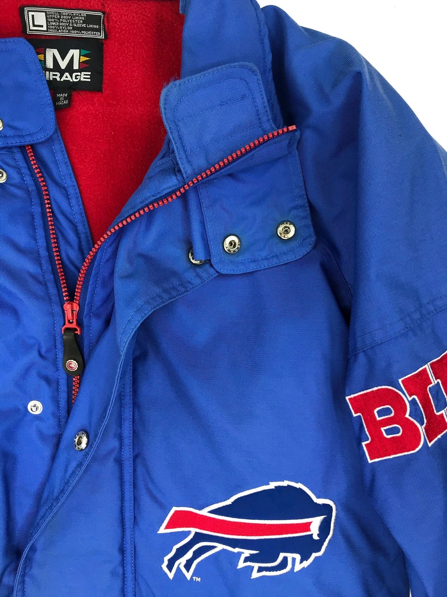 Buffalo Bills 90's Fleece Lined Heavyweight Mirage Parka Size Large