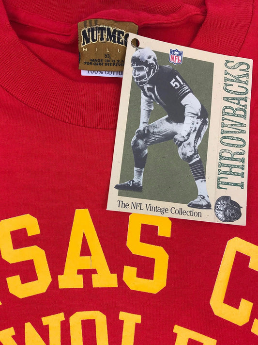 Kansas City Chiefs Nutmeg Mills Vintage Collection 1994 T-shirt NEW