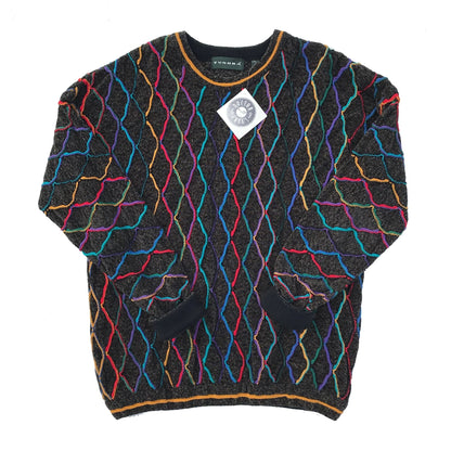 Tundra Heavyweight Multicolor 90's 3D Knit Sweater XXL
