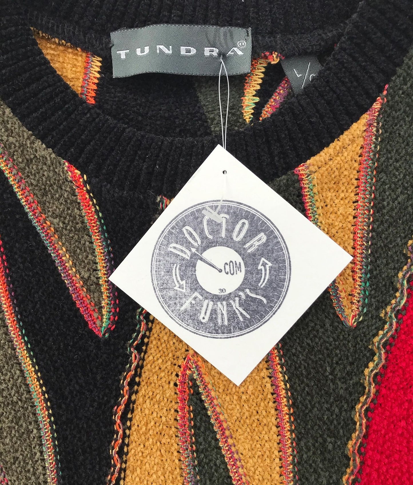 Tundra Heavyweight Multicolor 90's 3D Knit Sweater Large