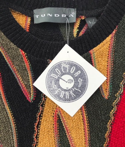 Tundra Heavyweight Multicolor 90's 3D Knit Sweater Large