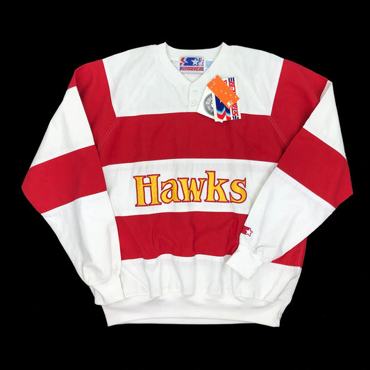 Atlanta Hawks Starter Pullover 90s Shirt NEW