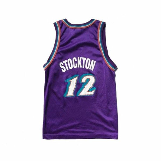 Utah Jazz John Stockton Champion Jersey Size Youth Large