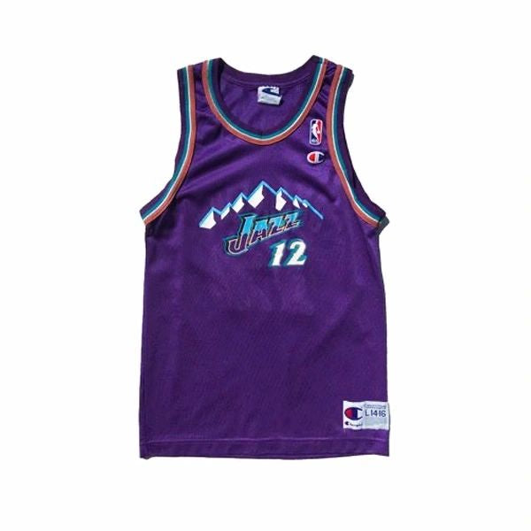 Utah Jazz John Stockton Champion Jersey Size Youth Large