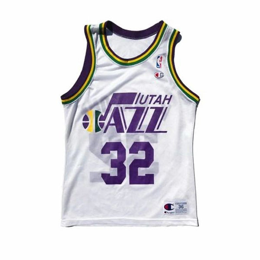 Utah Jazz Karl Malone 90's Champion Home Jersey