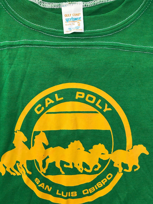 Cal Poly San Luis Obispo 50/50 Football Jersey T-Shirt USA 70's XL