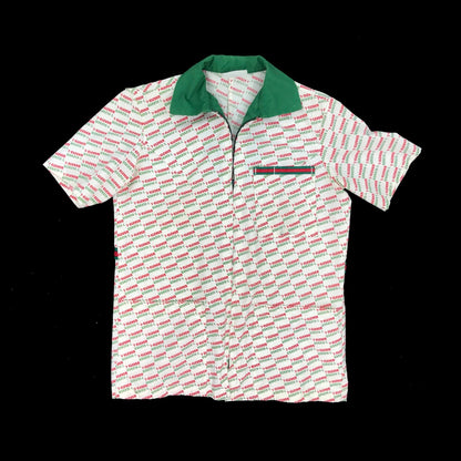 7 Eleven Full Zip 80's Employee Uniform AOP Gucci Stripe Shirt