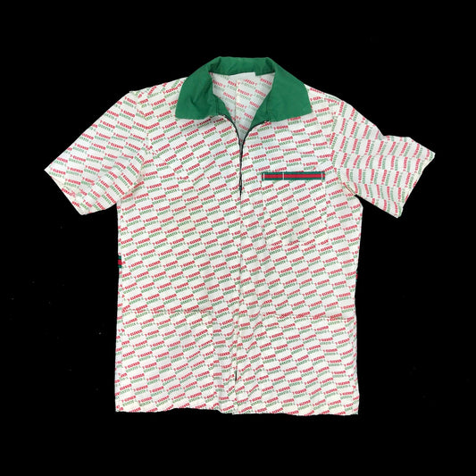 7 Eleven Full Zip 80's Employee Uniform AOP Gucci Stripe Shirt