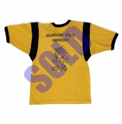 Grambling State University 70's Thin Cut & Sew Ringer Poly Blend Tee