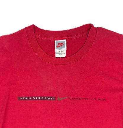 Nike Gray Tag 1995 "Team Nike World" Single Stitch T-Shirt USA