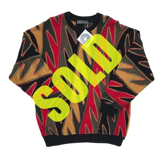 Tundra Heavyweight Multicolor 90's 3D Knit Sweater Large