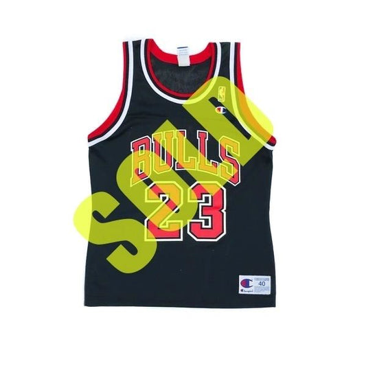 Chicago Bulls Michael Jordan Champion Alternate Black Jersey Size 40