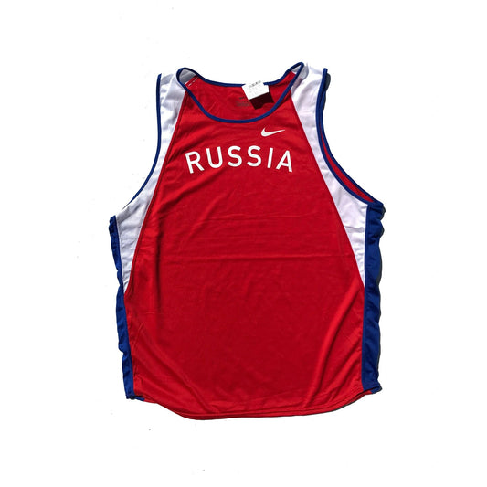 Nike Russia Olympics Dri-Fit Athlete Tank made in USA
