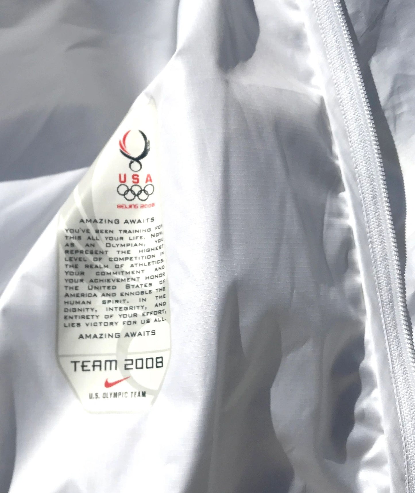 Nike USA Olympics 2008 Athlete Issued Windrunner Podium Jacket