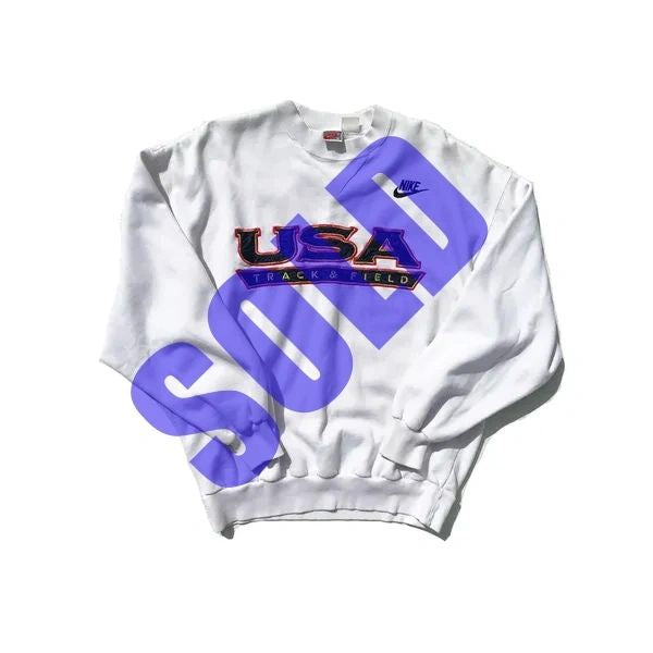 Nike USA Olympics 1992 Gray Tag Official Crew Sweatshirt