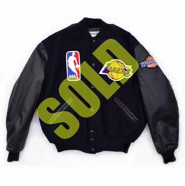 1/1 Los Angeles Lakers Custom Chain Stitch NBA Letterman Jacket